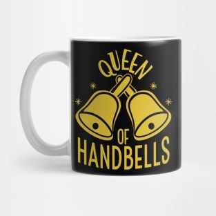 Queen Of Handbells Gold Design Mug